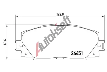 BREMBO Sada brzdovch destiek - kotouov brzda BRE P83106, P 83 106