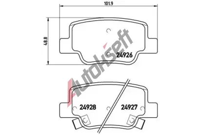 BREMBO Sada brzdovch destiek - kotouov brzda BRE P83114, P 83 114