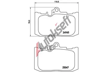 BREMBO Sada brzdovch destiek BRE P83131, P 83 131