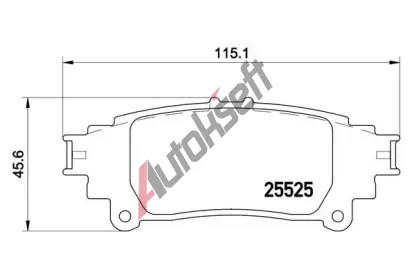 BREMBO Sada brzdovch destiek BRE P83132, P 83 132