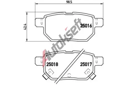 BREMBO Sada brzdovch destiek BRE P83133, P 83 133