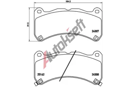 BREMBO Sada brzdovch destiek BRE P83146, P 83 146