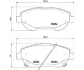 Sada brzdovch destiek BREMBO ‐ BRE P83148