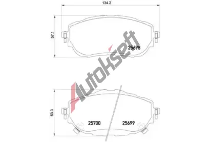 BREMBO Sada brzdovch destiek BRE P83150, P 83 150