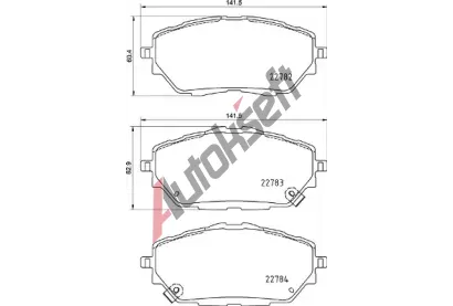 BREMBO Sada brzdovch destiek BRE P83171, P 83 171