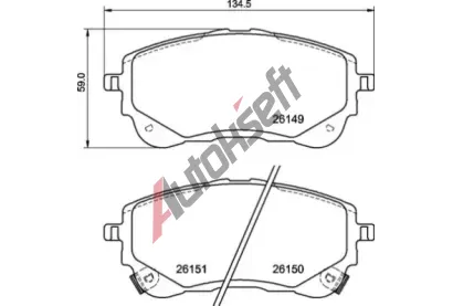 BREMBO Sada brzdovch destiek BRE P83177, P 83 177