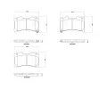 Sada brzdovch destiek BREMBO ‐ BRE P83184