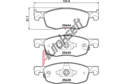 BREMBO Sada brzdovch destiek BRE P83185, P 83 185