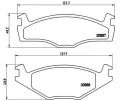 Sada brzdovch destiek BREMBO ‐ BRE P85005