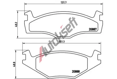 BREMBO Sada brzdovch destiek - kotouov brzda BRE P85012, P 85 012