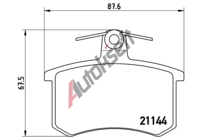 BREMBO Sada brzdovch destiek - kotouov brzda BRE P85013, P 85 013