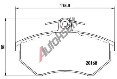 BREMBO Sada brzdovch destiek - kotouov brzda BRE P85015, P 85 015