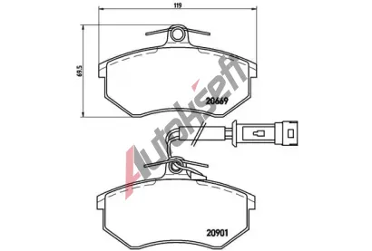 BREMBO Sada brzdovch destiek - kotouov brzda BRE P85016, P 85 016