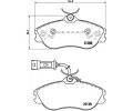 Sada brzdovch destiek BREMBO ‐ BRE P85018