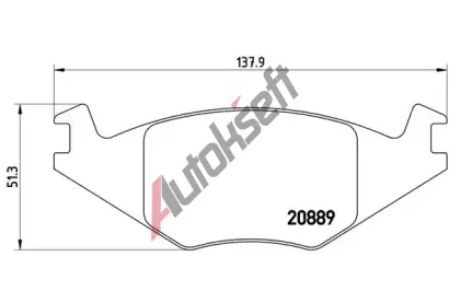 BREMBO Sada brzdovch destiek - kotouov brzda BRE P85019, P 85 019