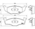 BREMBO Sada brzdovch destiek - kotouov brzda ‐ BRE P85025