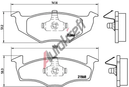BREMBO Sada brzdovch destiek - kotouov brzda BRE P85030, P 85 030