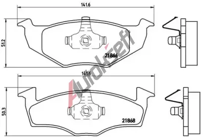 BREMBO Sada brzdovch destiek - kotouov brzda BRE P85031, P 85 031