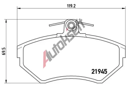 BREMBO Sada brzdovch destiek - kotouov brzda BRE P85032, P 85 032