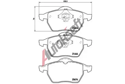 BREMBO Sada brzdovch destiek - kotouov brzda BRE P85036, P 85 036