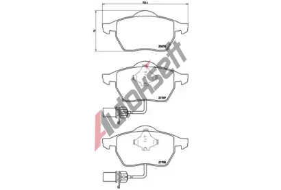 BREMBO Sada brzdovch destiek BREMBO XTRA LINE, DIRECTIONAL BRAKE PADS BRE P85037X, P 85 037X