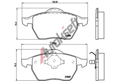 BREMBO Sada brzdovch destiek - kotouov brzda BRE P85039, P 85 039
