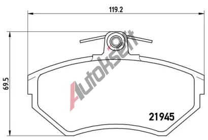 BREMBO Sada brzdovch destiek - kotouov brzda BRE P85042, P 85 042