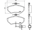 Sada brzdovch destiek BREMBO ‐ BRE P85044