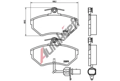 BREMBO Sada brzdovch destiek - kotouov brzda BRE P85044, P 85 044