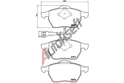 BREMBO Sada brzdovch destiek - kotouov brzda BRE P85045, P 85 045