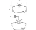 BREMBO Sada brzdovch destiek - kotouov brzda ‐ BRE P85046