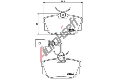 BREMBO Sada brzdovch destiek - kotouov brzda BRE P85046, P 85 046