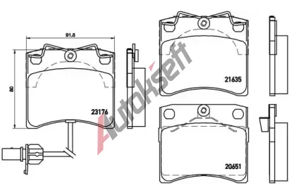 BREMBO Sada brzdovch destiek - kotouov brzda BRE P85048, P 85 048