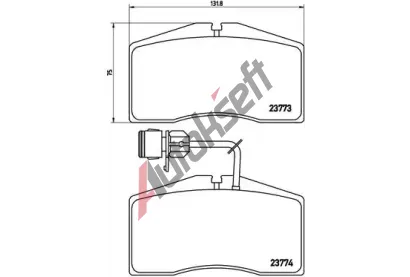 BREMBO Sada brzdovch destiek - kotouov brzda BRE P85053, P 85 053