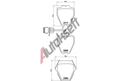 BREMBO Sada brzdovch destiek - kotouov brzda BRE P85054, P 85 054