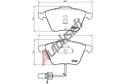 BREMBO Sada brzdovch destiek - kotouov brzda BRE P85056, P 85 056