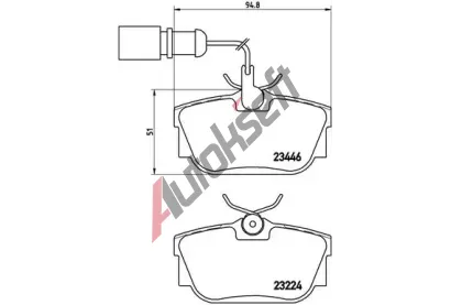 BREMBO Sada brzdovch destiek - kotouov brzda BRE P85059, P 85 059