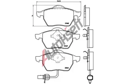 BREMBO Sada brzdovch destiek - kotouov brzda BRE P85060, P 85 060