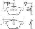 BREMBO Sada brzdovch destiek - kotouov brzda ‐ BRE P85061