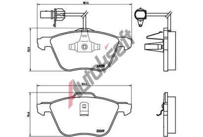 BREMBO Sada brzdovch destiek - kotouov brzda BRE P85061, P 85 061