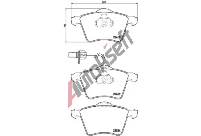 BREMBO Sada brzdovch destiek - kotouov brzda BRE P85062, P 85 062