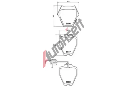 BREMBO Sada brzdovch destiek - kotouov brzda BRE P85067, P 85 067
