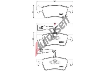 BREMBO Sada brzdovch destiek - kotouov brzda BRE P85068, P 85 068