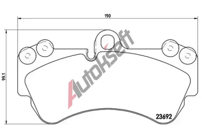 BREMBO Sada brzdovch destiek - kotouov brzda BRE P85069, P 85 069