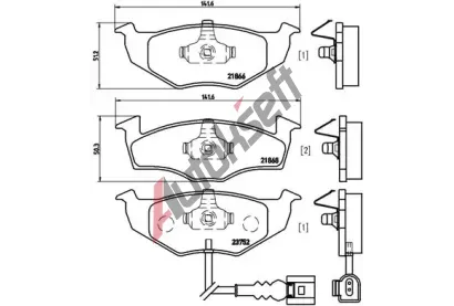 BREMBO Sada brzdovch destiek - kotouov brzda BRE P85071, P 85 071