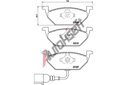 BREMBO Sada brzdovch destiek - kotouov brzda BRE P85072, P 85 072