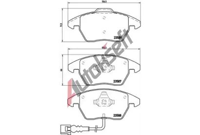 BREMBO Sada brzdovch destiek - kotouov brzda BRE P85075, P 85 075