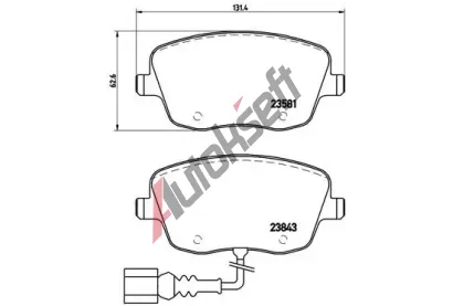 BREMBO Sada brzdovch destiek - kotouov brzda BRE P85077, P 85 077