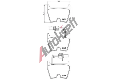 BREMBO Sada brzdovch destiek - kotouov brzda BRE P85078, P 85 078