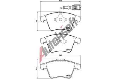 BREMBO Sada brzdovch destiek - kotouov brzda BRE P85082, P 85 082